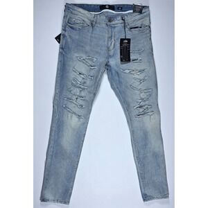 Jordan Craig Sean‎ Slim Tapered Distressed Light Wash Jeans 36x32 Men's Denim